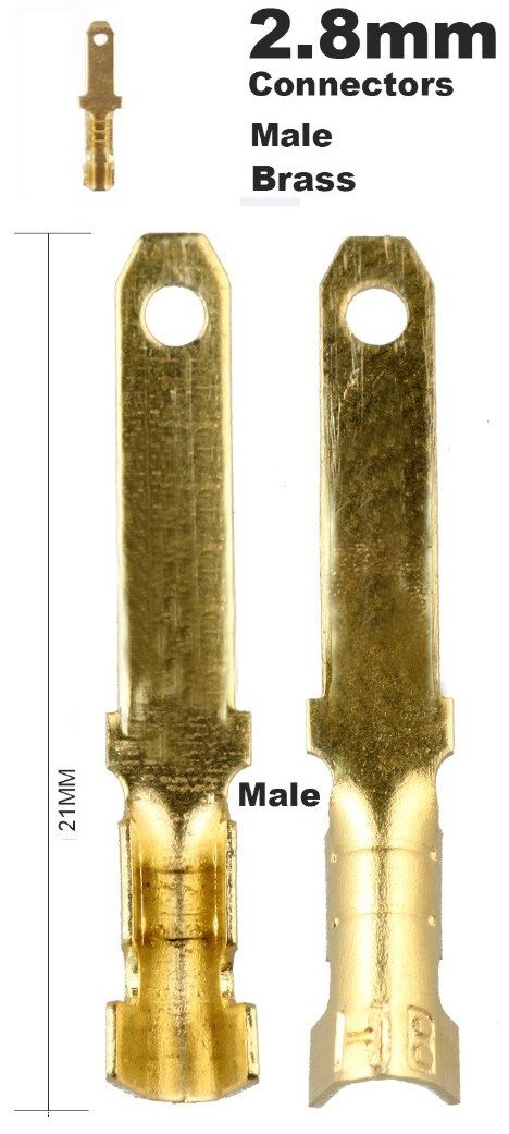 Faston macho 2.8mm gold sin reten
